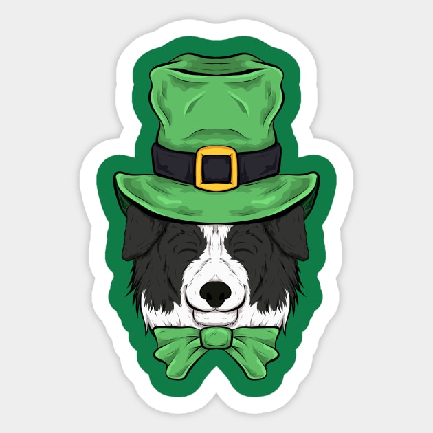 Border Collie patrick day funny dog Sticker by the house of parodies